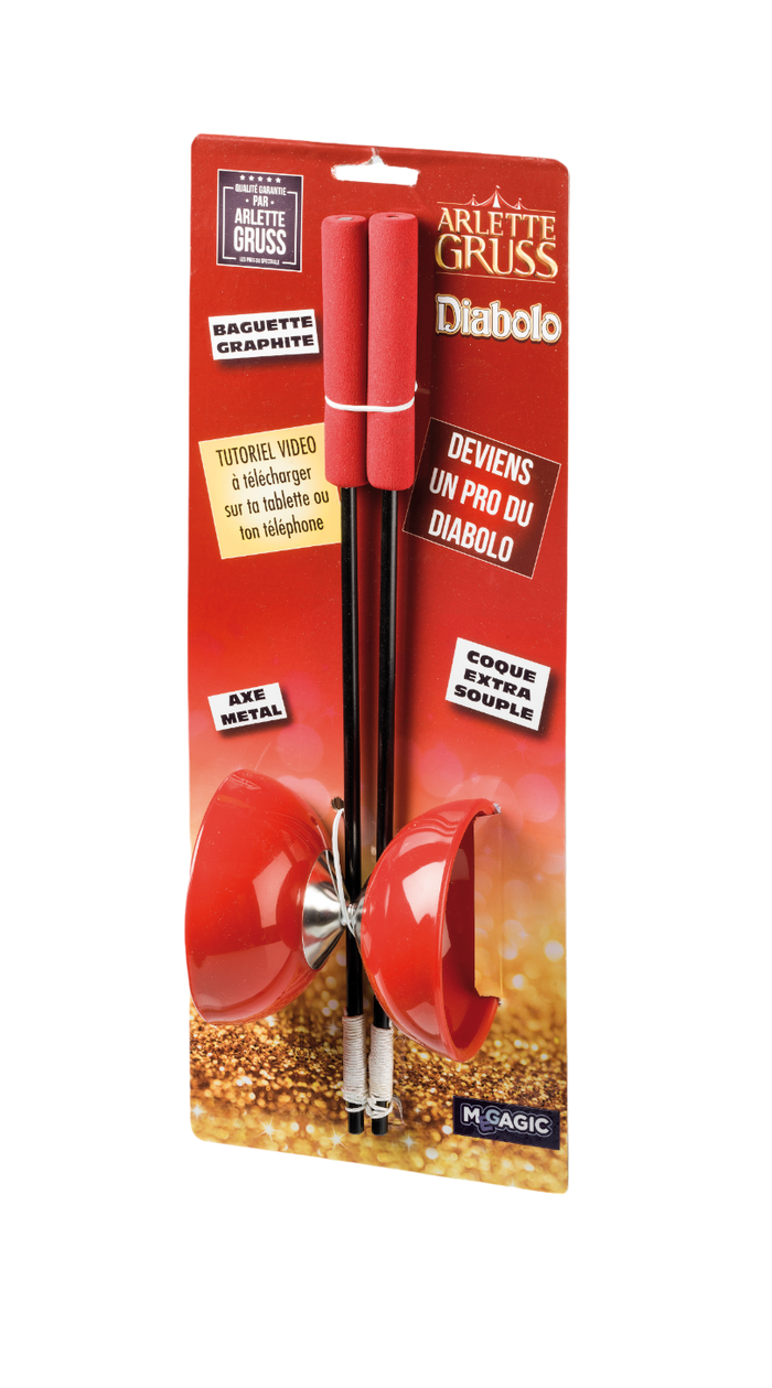 Diabolo Baguettes Graphites - Jonglerie Pro Arlette Gruss®