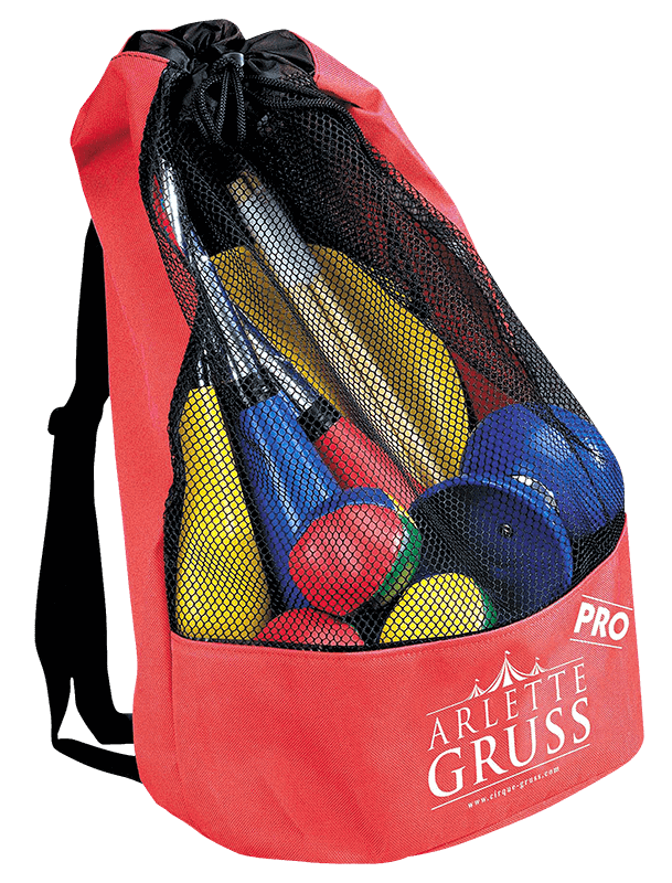Kit de Jonglerie Sac à Dos avec 4 Accessoires - Jonglerie Pro Arlette Gruss®