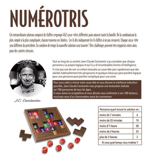 Numérotris - Casse-tête Jean-Claude Constantin