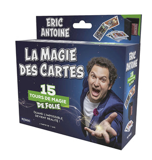 Cette boite est dédiée aux tours de cartes qui sont une des catégories les plus appréciées de la magie moderne. La cartomagie est une spécialité à part entière. Eric Antoine a associé à ce coffret des accessoires afin de sublimer les effets déjà très appréciés que l’on peut réaliser avec des cartes. La Magie des Cartes - Eric Antoine